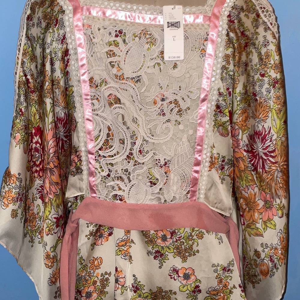 Anthropologie TINY Begonia Scarf Kimono Blouse - Picture 4 of 4
